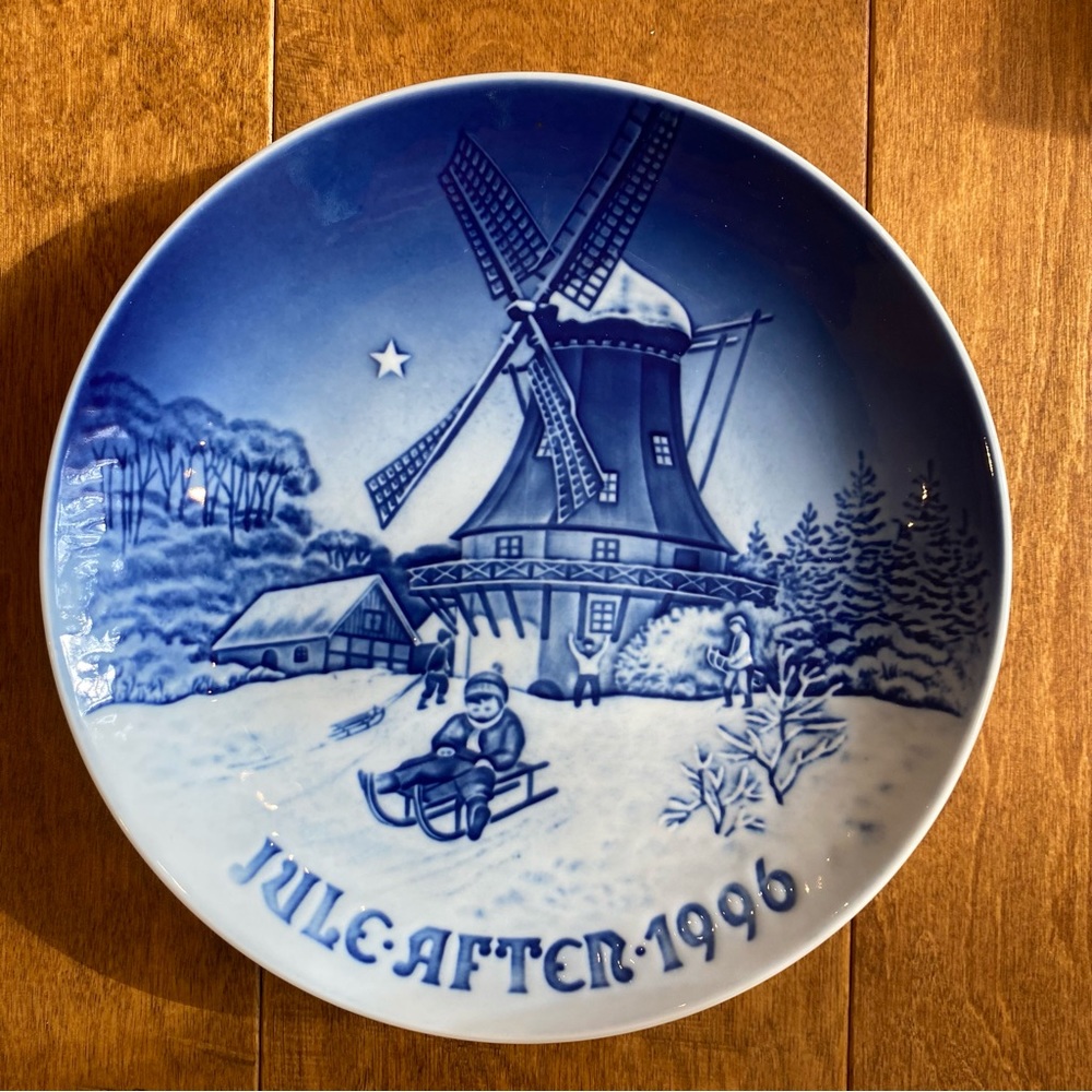 1996 Bing & Grondahl Christmas plate, Winter at the Old Mill